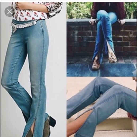 split hem bootcut jeans